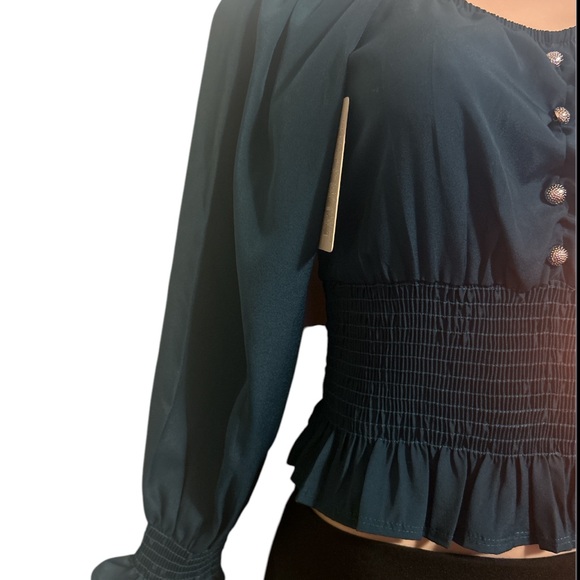 Richi blouse color green long sleeve size unitalla - Picture 6 of 12